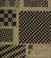 Picture 19 of 116 from Manufacture of narrow woven fabrics, ribbons, trimmings, edgings, etc., giving description of the various yarns used. The construction of weaves and novelties in fabric structures, also descriptive matter as to looms, etc (1917), leaf 82