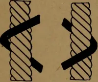 Picture 36 of 123 from Manufacture of narrow woven fabrics, ribbons, trimmings, edgings, etc., giving description of the various yarns used. The construction of weaves and novelties in fabric structures, also descriptive matter as to looms, etc (1917), leaf 104