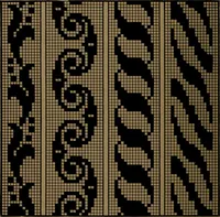 Picture 68 of 123 from Manufacture of narrow woven fabrics, ribbons, trimmings, edgings, etc., giving description of the various yarns used. The construction of weaves and novelties in fabric structures, also descriptive matter as to looms, etc (1917), leaf 157