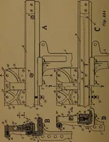 An illustration from Manufacture of narrow woven fabrics, ribbons, trimmings, edgings, etc., giving description of the various yarns used. The construction of weaves and novelties in fabric structures, also descriptive matter as to looms, etc (1917)