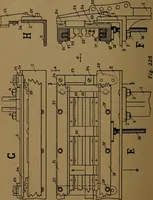 An illustration from Manufacture of narrow woven fabrics, ribbons, trimmings, edgings, etc., giving description of the various yarns used. The construction of weaves and novelties in fabric structures, also descriptive matter as to looms, etc (1917)