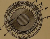 An illustration from Manufacture of narrow woven fabrics, ribbons, trimmings, edgings, etc., giving description of the various yarns used. The construction of weaves and novelties in fabric structures, also descriptive matter as to looms, etc (1917)