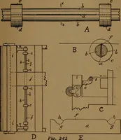 An illustration from Manufacture of narrow woven fabrics, ribbons, trimmings, edgings, etc., giving description of the various yarns used. The construction of weaves and novelties in fabric structures, also descriptive matter as to looms, etc (1917)