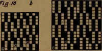 An illustration from Manufacture of narrow woven fabrics, ribbons, trimmings, edgings, etc., giving description of the various yarns used. The construction of weaves and novelties in fabric structures, also descriptive matter as to looms, etc (1917)