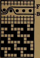 An illustration from Manufacture of narrow woven fabrics, ribbons, trimmings, edgings, etc., giving description of the various yarns used. The construction of weaves and novelties in fabric structures, also descriptive matter as to looms, etc (1917)