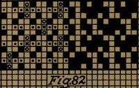 An illustration from Manufacture of narrow woven fabrics, ribbons, trimmings, edgings, etc., giving description of the various yarns used. The construction of weaves and novelties in fabric structures, also descriptive matter as to looms, etc (1917)