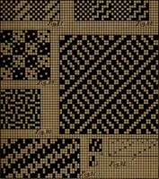 An illustration from Manufacture of narrow woven fabrics, ribbons, trimmings, edgings, etc., giving description of the various yarns used. The construction of weaves and novelties in fabric structures, also descriptive matter as to looms, etc (1917)