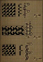 An illustration from Manufacture of narrow woven fabrics, ribbons, trimmings, edgings, etc., giving description of the various yarns used. The construction of weaves and novelties in fabric structures, also descriptive matter as to looms, etc (1917)