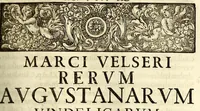 Picture 12 of 41 from Marci Velseri, Matthaei F. Ant. N. Reip. Augustanae quondam duumviri, Opera historica et philologica, sacra et profana. : In quibus historia boica, res Augustinae, conversio & passio SS. martyrum, Afrae, Hilariae, Dignae, Eunomiae, Eutropiae, vitae S. Udalrici, & S. Severini, narratio eorum, quae contigerunt Apollonio Tyrio, tabulae Peutingerianae integrae, epistolae ad viros illustres Latinae Italicaeque, & proteus satyra continentur. (1682), leaf 335