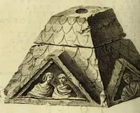 An illustration from Marci Velseri, Matthaei F. Ant. N. Reip. Augustanae quondam duumviri, Opera historica et philologica, sacra et profana. : In quibus historia boica, res Augustinae, conversio & passio SS. martyrum, Afrae, Hilariae, Dignae, Eunomiae, Eutropiae, vitae S. Udalrici, & S. Severini, narratio eorum, quae contigerunt Apollonio Tyrio, tabulae Peutingerianae integrae, epistolae ad viros illustres Latinae Italicaeque, & proteus satyra continentur. (1682)