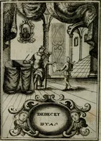 An illustration from Mariae höchst-wunderbarliche und ohne alle Sünden-Mackl gnaden-reich beschehene Empfängnuss : in hunderterley Sinn-Bildern vorgestellet, mit minder ... durch gleich-lauffende Vers deutlich erkläret : anbey mit einer anmüthigen Melodey versehen .. (1712)