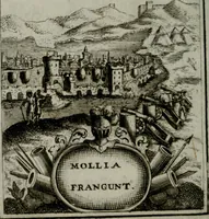 An illustration from Mariae höchst-wunderbarliche und ohne alle Sünden-Mackl gnaden-reich beschehene Empfängnuss : in hunderterley Sinn-Bildern vorgestellet, mit minder ... durch gleich-lauffende Vers deutlich erkläret : anbey mit einer anmüthigen Melodey versehen .. (1712)