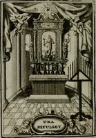 An illustration from Mariae höchst-wunderbarliche und ohne alle Sünden-Mackl gnaden-reich beschehene Empfängnuss : in hunderterley Sinn-Bildern vorgestellet, mit minder ... durch gleich-lauffende Vers deutlich erkläret : anbey mit einer anmüthigen Melodey versehen .. (1712)
