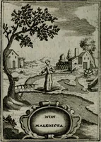 An illustration from Mariae höchst-wunderbarliche und ohne alle Sünden-Mackl gnaden-reich beschehene Empfängnuss : in hunderterley Sinn-Bildern vorgestellet, mit minder ... durch gleich-lauffende Vers deutlich erkläret : anbey mit einer anmüthigen Melodey versehen .. (1712)
