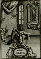 An illustration from Mariae höchst-wunderbarliche und ohne alle Sünden-Mackl gnaden-reich beschehene Empfängnuss : in hunderterley Sinn-Bildern vorgestellet, mit minder ... durch gleich-lauffende Vers deutlich erkläret : anbey mit einer anmüthigen Melodey versehen .. (1712)