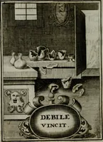 Picture 18 of 96 from Mariae höchst-wunderbarliche und ohne alle Sünden-Mackl gnaden-reich beschehene Empfängnuss : in hunderterley Sinn-Bildern vorgestellet, mit minder ... durch gleich-lauffende Vers deutlich erkläret : anbey mit einer anmüthigen Melodey versehen .. (1712), leaf 45