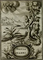 An illustration from Mariae höchst-wunderbarliche und ohne alle Sünden-Mackl gnaden-reich beschehene Empfängnuss : in hunderterley Sinn-Bildern vorgestellet, mit minder ... durch gleich-lauffende Vers deutlich erkläret : anbey mit einer anmüthigen Melodey versehen .. (1712)
