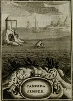 An illustration from Mariae höchst-wunderbarliche und ohne alle Sünden-Mackl gnaden-reich beschehene Empfängnuss : in hunderterley Sinn-Bildern vorgestellet, mit minder ... durch gleich-lauffende Vers deutlich erkläret : anbey mit einer anmüthigen Melodey versehen .. (1712)