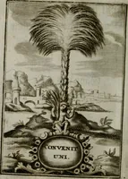 An illustration from Mariae höchst-wunderbarliche und ohne alle Sünden-Mackl gnaden-reich beschehene Empfängnuss : in hunderterley Sinn-Bildern vorgestellet, mit minder ... durch gleich-lauffende Vers deutlich erkläret : anbey mit einer anmüthigen Melodey versehen .. (1712)