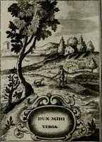 An illustration from Mariae höchst-wunderbarliche und ohne alle Sünden-Mackl gnaden-reich beschehene Empfängnuss : in hunderterley Sinn-Bildern vorgestellet, mit minder ... durch gleich-lauffende Vers deutlich erkläret : anbey mit einer anmüthigen Melodey versehen .. (1712)