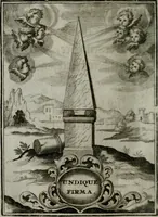 An illustration from Mariae höchst-wunderbarliche und ohne alle Sünden-Mackl gnaden-reich beschehene Empfängnuss : in hunderterley Sinn-Bildern vorgestellet, mit minder ... durch gleich-lauffende Vers deutlich erkläret : anbey mit einer anmüthigen Melodey versehen .. (1712)
