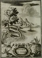 An illustration from Mariae höchst-wunderbarliche und ohne alle Sünden-Mackl gnaden-reich beschehene Empfängnuss : in hunderterley Sinn-Bildern vorgestellet, mit minder ... durch gleich-lauffende Vers deutlich erkläret : anbey mit einer anmüthigen Melodey versehen .. (1712)