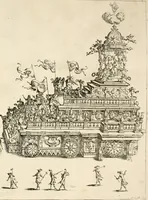 An illustration from Maria Vergine coronata : descrizione, e dichiarazione della diuota solennità fatta in Reggio li 13. maggio 1674 (1675)