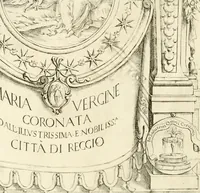 An illustration from Maria Vergine coronata : descrizione, e dichiarazione della diuota solennità fatta in Reggio li 13. maggio 1674 (1675)