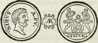 An illustration from Marmi eruditi, ovvero, Lettere sopra alcune antiche inscrizioni (1719)