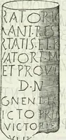 An illustration from Marmora Felsinea : innumeris non solum inscriptionibus exteris hucusque ineditis : sed etiam quamplurimis doctissimorum virorum expositionibus roborata & aucta : illustrissimo ac amplissimo Bononiae Senatui dicata (1690)
