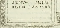 An illustration from Marmora Felsinea : innumeris non solum inscriptionibus exteris hucusque ineditis : sed etiam quamplurimis doctissimorum virorum expositionibus roborata & aucta : illustrissimo ac amplissimo Bononiae Senatui dicata (1690)