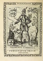 Picture 42 of 61 from Martini Hamconii Frisia; seu, De viris rebusque Frisiae illustribus libri duo. Opus ab authore recognitum, auctum, & imaginibus regum, potestatum, ac principum exornatum. Adiecti sunt pontifices Frisiorum ethnici, seu praefecti druydum: episcopi ultraiectini: comites Hollandiae & Zelandiae: diplomataque, & monumenta aliquot pontificum, caesarum, ac aliorum heroum, virtutem Frisiorum declarantia (1620), leaf 124