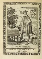 Picture 47 of 61 from Martini Hamconii Frisia; seu, De viris rebusque Frisiae illustribus libri duo. Opus ab authore recognitum, auctum, & imaginibus regum, potestatum, ac principum exornatum. Adiecti sunt pontifices Frisiorum ethnici, seu praefecti druydum: episcopi ultraiectini: comites Hollandiae & Zelandiae: diplomataque, & monumenta aliquot pontificum, caesarum, ac aliorum heroum, virtutem Frisiorum declarantia (1620), leaf 134