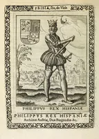 An illustration from Martini Hamconii Frisia; seu, De viris rebusque Frisiae illustribus libri duo. Opus ab authore recognitum, auctum, & imaginibus regum, potestatum, ac principum exornatum. Adiecti sunt pontifices Frisiorum ethnici, seu praefecti druydum: episcopi ultraiectini: comites Hollandiae & Zelandiae: diplomataque, & monumenta aliquot pontificum, caesarum, ac aliorum heroum, virtutem Frisiorum declarantia (1620)