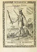 Picture 6 of 61 from Martini Hamconii Frisia; seu, De viris rebusque Frisiae illustribus libri duo. Opus ab authore recognitum, auctum, & imaginibus regum, potestatum, ac principum exornatum. Adiecti sunt pontifices Frisiorum ethnici, seu praefecti druydum: episcopi ultraiectini: comites Hollandiae & Zelandiae: diplomataque, & monumenta aliquot pontificum, caesarum, ac aliorum heroum, virtutem Frisiorum declarantia (1620), leaf 52