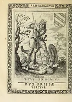 Picture 15 of 61 from Martini Hamconii Frisia; seu, De viris rebusque Frisiae illustribus libri duo. Opus ab authore recognitum, auctum, & imaginibus regum, potestatum, ac principum exornatum. Adiecti sunt pontifices Frisiorum ethnici, seu praefecti druydum: episcopi ultraiectini: comites Hollandiae & Zelandiae: diplomataque, & monumenta aliquot pontificum, caesarum, ac aliorum heroum, virtutem Frisiorum declarantia (1620), leaf 70