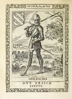 An illustration from Martini Hamconii Frisia; seu, De viris rebusque Frisiae illustribus libri duo. Opus ab authore recognitum, auctum, & imaginibus regum, potestatum, ac principum exornatum. Adiecti sunt pontifices Frisiorum ethnici, seu praefecti druydum: episcopi ultraiectini: comites Hollandiae & Zelandiae: diplomataque, & monumenta aliquot pontificum, caesarum, ac aliorum heroum, virtutem Frisiorum declarantia (1620)