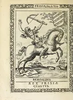 Picture 23 of 61 from Martini Hamconii Frisia; seu, De viris rebusque Frisiae illustribus libri duo. Opus ab authore recognitum, auctum, & imaginibus regum, potestatum, ac principum exornatum. Adiecti sunt pontifices Frisiorum ethnici, seu praefecti druydum: episcopi ultraiectini: comites Hollandiae & Zelandiae: diplomataque, & monumenta aliquot pontificum, caesarum, ac aliorum heroum, virtutem Frisiorum declarantia (1620), leaf 86