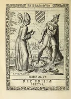 Picture 25 of 61 from Martini Hamconii Frisia; seu, De viris rebusque Frisiae illustribus libri duo. Opus ab authore recognitum, auctum, & imaginibus regum, potestatum, ac principum exornatum. Adiecti sunt pontifices Frisiorum ethnici, seu praefecti druydum: episcopi ultraiectini: comites Hollandiae & Zelandiae: diplomataque, & monumenta aliquot pontificum, caesarum, ac aliorum heroum, virtutem Frisiorum declarantia (1620), leaf 90