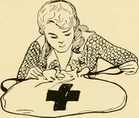An illustration from The Mary Frances knitting and crocheting book; (1918)