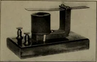 An illustration from Masters of space: Morse and the telegraph; Thompson and the cable; Bell and the telephone; Marconi and the wireless telegraph; Carty and the wireless telephone; (1917)