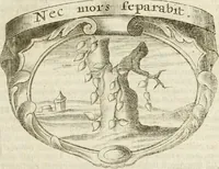 An illustration from Mater amoris et doloris : quam Christus in cruce moriens omnibus ac singulis suis fidelibus in matrem legavit : ecce mater tua : nunc explicata per sacra emblemata, figuras scripturae quàm plurimas, conceptus varios praedicabiles, SS. patrum sententias, raras historias, & pios ad Jesum patientem, ac sanctissimam matrem ejus compatientem affectus : opus omnibus Jesum & Mariam amantibus, praedicantibus, aut meditantibus perutile, com triplici indice considerationum, rerum memorabilium, & concionatorio, formandis per annum concionibus opportuno (1741)