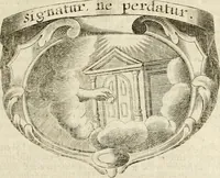 An illustration from Mater amoris et doloris : quam Christus in cruce moriens omnibus ac singulis suis fidelibus in matrem legavit : ecce mater tua : nunc explicata per sacra emblemata, figuras scripturae quàm plurimas, conceptus varios praedicabiles, SS. patrum sententias, raras historias, & pios ad Jesum patientem, ac sanctissimam matrem ejus compatientem affectus : opus omnibus Jesum & Mariam amantibus, praedicantibus, aut meditantibus perutile, com triplici indice considerationum, rerum memorabilium, & concionatorio, formandis per annum concionibus opportuno (1741)