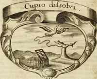 An illustration from Mater amoris et doloris : quam Christus in cruce moriens omnibus ac singulis suis fidelibus in matrem legavit : ecce mater tua : nunc explicata per sacra emblemata, figuras scripturae quàm plurimas, conceptus varios praedicabiles, SS. patrum sententias, raras historias, & pios ad Jesum patientem, ac sanctissimam matrem ejus compatientem affectus : opus omnibus Jesum & Mariam amantibus, praedicantibus, aut meditantibus perutile, com triplici indice considerationum, rerum memorabilium, & concionatorio, formandis per annum concionibus opportuno (1741)