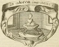 An illustration from Mater amoris et doloris : quam Christus in cruce moriens omnibus ac singulis suis fidelibus in matrem legavit : ecce mater tua : nunc explicata per sacra emblemata, figuras scripturae quàm plurimas, conceptus varios praedicabiles, SS. patrum sententias, raras historias, & pios ad Jesum patientem, ac sanctissimam matrem ejus compatientem affectus : opus omnibus Jesum & Mariam amantibus, praedicantibus, aut meditantibus perutile, com triplici indice considerationum, rerum memorabilium, & concionatorio, formandis per annum concionibus opportuno (1741)