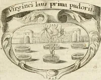 Picture 12 of 95 from Mater amoris et doloris : quam Christus in cruce moriens omnibus ac singulis suis fidelibus in matrem legavit : ecce mater tua : nunc explicata per sacra emblemata, figuras scripturae quàm plurimas, conceptus varios praedicabiles, SS. patrum sententias, raras historias, & pios ad Jesum patientem, ac sanctissimam matrem ejus compatientem affectus : opus omnibus Jesum & Mariam amantibus, praedicantibus, aut meditantibus perutile, com triplici indice considerationum, rerum memorabilium, & concionatorio, formandis per annum concionibus opportuno (1741), leaf 74