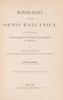 Picture 1 of 4 from Materialien zu einer Ornis Balcanica (1894), leaf 5