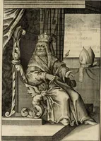 An illustration from Mausoleum potentissimorum ac gloriosissimorum Regni Apostolici regum & primorum militantis Ungariae ducum : vindicatis è mortuali pulvere reliquiis ad gratam apud posteros memoriam, à pIo et IVsto patrIae DoLore ereCtVM : cum versione operis Germanicâ (1664)
