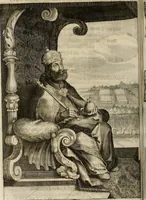 An illustration from Mausoleum potentissimorum ac gloriosissimorum Regni Apostolici regum & primorum militantis Ungariae ducum : vindicatis è mortuali pulvere reliquiis ad gratam apud posteros memoriam, à pIo et IVsto patrIae DoLore ereCtVM : cum versione operis Germanicâ (1664)