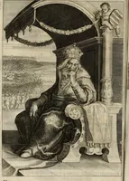An illustration from Mausoleum potentissimorum ac gloriosissimorum Regni Apostolici regum & primorum militantis Ungariae ducum : vindicatis è mortuali pulvere reliquiis ad gratam apud posteros memoriam, à pIo et IVsto patrIae DoLore ereCtVM : cum versione operis Germanicâ (1664)